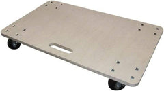 Fairbanks - 1,000 Lb Capacity Hardwood Dolly - 30" Long x 18" Wide x 4-9/16" High, 3" Polyolefin Wheels - A1 Tooling