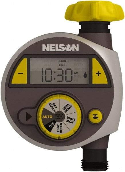 Nelson - Electronic Lawn Sprinkler Timer - 2 Watering Modes, 1 Outlet, 3/4-18 National Hose Thread - A1 Tooling