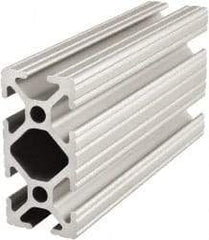 80/20 Inc. - 72 Inches Long x 1 Inch Wide x 2 Inches High, T Slotted Aluminum Extrusion - 0.7914 Square Inches, Clear Anodized Finish - A1 Tooling