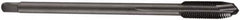 DORMER - M4x0.50 Metric Fine, 3 Flute, Oxide Finish, Cobalt Spiral Point Tap - Plug Chamfer, Right Hand Thread, 63mm OAL, 12mm Thread Length, 2.8mm Shank Diam, 6H Class of Fit, Series EP11 - Exact Industrial Supply