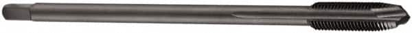 DORMER - M8x1.00 Metric Fine, 3 Flute, Oxide Finish, Cobalt Spiral Point Tap - Plug Chamfer, Right Hand Thread, 90mm OAL, 18mm Thread Length, 6mm Shank Diam, 6H Class of Fit, Series EP11 - Exact Industrial Supply