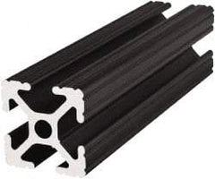 80/20 Inc. - 72 Inches Long x 1 Inch Wide x 1 Inch High, T Slotted Aluminum Extrusion - 0.4379 Square Inches, Black Anodized Finish - A1 Tooling