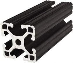 80/20 Inc. - 72 Inches Long x 1-1/2 Inches Wide x 1-1/2 Inches High, T Slotted Aluminum Extrusion - 0.8986 Square Inches, Black Anodized Finish - A1 Tooling