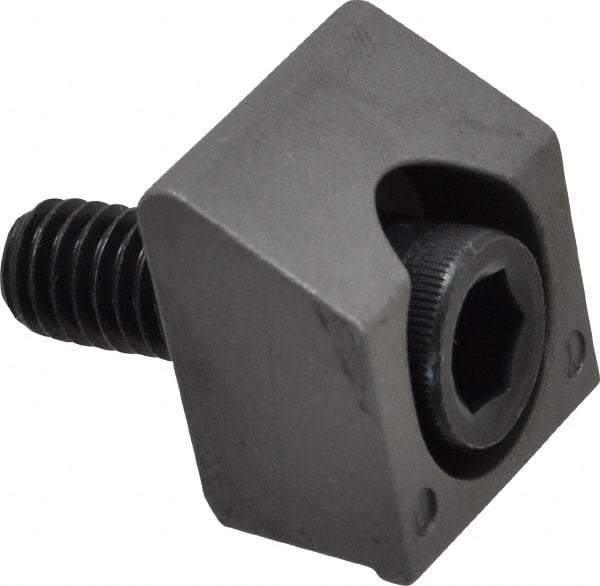 Mitee-Bite - 3/8-16 Screw Thread, 1" Wide x 1/4" High, Smooth Steel Standard Style Screw Mount Toe Clamp - 6,000 Lb Holding Force, 360" Lb Torque, 30 Lb Ft Torque, 23/32" Long Extension, 0.05" Throw, 4 Clamps in Package - A1 Tooling