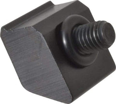 Mitee-Bite - 1/2-13 Screw Thread, 1-1/2" Wide x 3/8" High, Serrated Steel Standard Style Screw Mount Toe Clamp - 12,000 Lb Holding Force, 1,300" Lb Torque, 108.33 Lb Ft Torque, 0.77" Long Extension, 0.075" Throw, 2 Clamps in Package - A1 Tooling