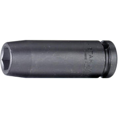 Impact Sockets; Drive Size: 1/2 in; Socket Size (mm): 15; Drive Style: Square; Overall Length (Decimal Inch): 3.3500; Material: Alloy Steel; Finish: Gunmetal; Insulated: No; Non-sparking: No; Deep: Yes; Number Of Points: 6