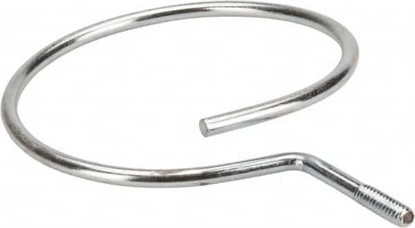 Cooper B-Line - 4" Pipe, 1/4-20" Rod, Steel Threaded Bridle Rings - Silver, Zinc Plated, 50 Lb Capacity - A1 Tooling