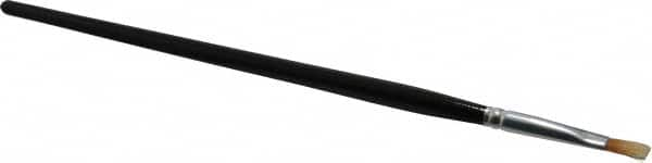 PRO-SOURCE - #4 Nylon Artist's Paint Brush - 3/16" Wide, 3/8" Bristle Length, 5-1/2" Wood Handle - A1 Tooling