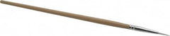 PRO-SOURCE - #2 Taklon Artist's Paint Brush - 3/32" Wide, 7/16" Bristle Length, 5-1/2" Wood Handle - A1 Tooling