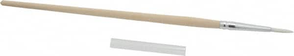 PRO-SOURCE - #4 Taklon Artist's Paint Brush - 1/8" Wide, 9/16" Bristle Length, 5-1/2" Wood Handle - A1 Tooling