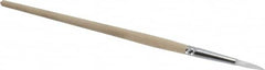 PRO-SOURCE - #6 Taklon Artist's Paint Brush - 3/16" Wide, 11/16" Bristle Length, 5-1/2" Wood Handle - A1 Tooling