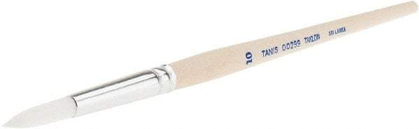 PRO-SOURCE - #10 Taklon Artist's Paint Brush - 1/4" Wide, 15/16" Bristle Length, 5-1/2" Wood Handle - A1 Tooling