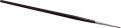 PRO-SOURCE - #0 Sable Artist's Paint Brush - 5/64" Wide, 9/32" Bristle Length, 5-1/2" Wood Handle - A1 Tooling