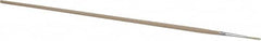 PRO-SOURCE - #0 Pig/Boar Artist's Paint Brush - 3/32" Wide, 1/2" Bristle Length, 9-1/2" Wood Handle - A1 Tooling