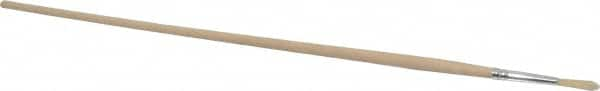 PRO-SOURCE - #2 Pig/Boar Artist's Paint Brush - 5/32" Wide, 3/4" Bristle Length, 9-1/2" Wood Handle - A1 Tooling