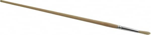 PRO-SOURCE - #3 Pig/Boar Artist's Paint Brush - 3/16" Wide, 7/8" Bristle Length, 9-1/2" Wood Handle - A1 Tooling