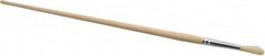 PRO-SOURCE - #4 Pig/Boar Artist's Paint Brush - 7/32" Wide, 1" Bristle Length, 9-1/2" Wood Handle - A1 Tooling