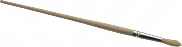 PRO-SOURCE - #6 Pig/Boar Artist's Paint Brush - 5/16" Wide, 1-1/8" Bristle Length, 9-1/2" Wood Handle - A1 Tooling