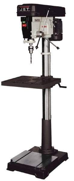 Jet - 20" Swing, Step Pulley Drill Press - 12 Speed, 1 hp, Single Phase - A1 Tooling