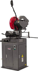 Jet - 2 Cutting Speeds, 14" Blade Diam, Cold Saw - 1,750 & 3,500 RPM Blade Speed, Floor Machine, 3 Phase, Compatible with Non-Ferrous Material - A1 Tooling