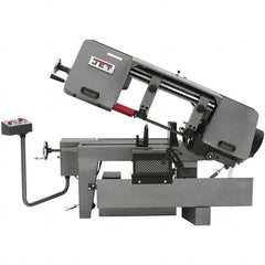 Jet - 10 x 16" Max Capacity, Semi-Automatic Variable Speed Pulley Horizontal Bandsaw - 100 to 350 SFPM Blade Speed, 115/230 Volts, 45°, 1.5 hp, 1 Phase - A1 Tooling