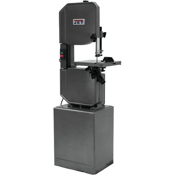 Jet - 13-1/2 Inch Throat Capacity, Step Pulley Vertical Bandsaw - 3300 (Wood), 39, 57, 78, 107, 142, 196, 278 (Metal) SFPM, 1 HP, Three Phase - A1 Tooling