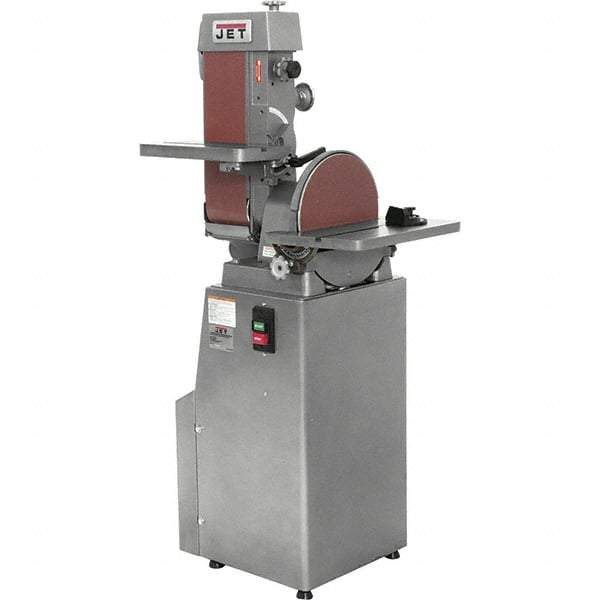 Jet - 48 Inch Long x 6 Inch Wide Belt, 12 Inch Diameter, Horizontal and Vertical Combination Sanding Machine - 2,850 Ft./min Belt Speed, 1-1/2 HP, Three Phase - A1 Tooling