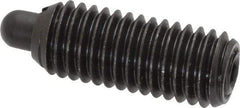 Vlier - 1/2-13, 1-1/4" Thread Length, 1/4" Plunger Projection, Steel Threaded Spring Plunger - 0.247 - 1/4" Max Plunger Diam, 1-1/4" Plunger Length, 6.6 Lb Init End Force, 17.4 Lb Final End Force - A1 Tooling