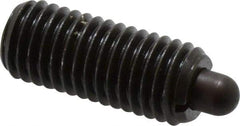 Vlier - 5/8-11, 1-1/2" Thread Length, 5/16" Plunger Projection, Steel Threaded Spring Plunger - 0.308 - 0.31" Max Plunger Diam, 1-1/2" Plunger Length, 10.5 Lb Init End Force, 25.5 Lb Final End Force - A1 Tooling