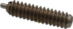 Vlier - 6-32, 17/32" Thread Length, 1/16" Plunger Projection, Stainless Steel Threaded Spring Plunger - 0.044 - 0.045" Max Plunger Diam, 17/32" Plunger Length, 1.5 Lb Init End Force, 4.5 Lb Final End Force - A1 Tooling