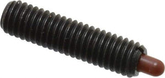 Vlier - 10-32, 3/4" Thread Length, 1/8" Plunger Projection, Steel Threaded Spring Plunger - 0.09 - 0.092" Max Plunger Diam, 3/4" Plunger Length, 1.3 Lb Init End Force, 2.7 Lb Final End Force - A1 Tooling