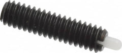 Vlier - 8-32, 5/8" Thread Length, 3/32" Plunger Projection, Steel Threaded Spring Plunger - 0.068 - 0.07" Max Plunger Diam, 5/8" Plunger Length, 0.7 Lb Init End Force, 2.3 Lb Final End Force - A1 Tooling