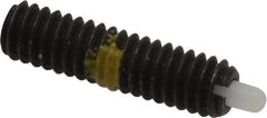 Vlier - 8-32, 5/8" Thread Length, 3/32" Plunger Projection, Steel Threaded Spring Plunger - 0.068 - 0.07" Max Plunger Diam, 5/8" Plunger Length, 0.7 Lb Init End Force, 2.3 Lb Final End Force - A1 Tooling