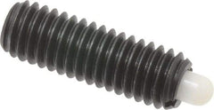 Vlier - 3/8-16, 1-1/8" Thread Length, 3/16" Plunger Projection, Steel Threaded Spring Plunger - 0.185 - 3/16" Max Plunger Diam, 1-1/8" Plunger Length, 5.5 Lb Init End Force, 14.5 Lb Final End Force - A1 Tooling