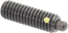 Vlier - 3/8-16, 1-1/8" Thread Length, 3/16" Plunger Projection, Steel Threaded Spring Plunger - 3/16 (Hex)" Max Plunger Diam, 1-1/8" Plunger Length, 5.5 Lb Init End Force, 14.5 Lb Final End Force, 3/16" Hex - A1 Tooling