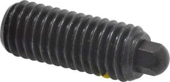 Vlier - 1/2-13, 1-1/4" Thread Length, 1/4" Plunger Projection, Steel Threaded Spring Plunger - 1/4 (Hex)" Max Plunger Diam, 1-1/4" Plunger Length, 6.6 Lb Init End Force, 17.4 Lb Final End Force, 1/4" Hex - A1 Tooling