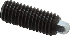 Vlier - 1/2-13, 1-1/4" Thread Length, 1/4" Plunger Projection, Steel Threaded Spring Plunger - 1/4 (Hex)" Max Plunger Diam, 1-1/4" Plunger Length, 2.7 Lb Init End Force, 9.3 Lb Final End Force, 1/4" Hex - A1 Tooling