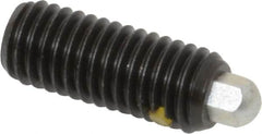 Vlier - 1/2-13, 1-1/4" Thread Length, 1/4" Plunger Projection, Steel Threaded Spring Plunger - 1/4 (Hex)" Max Plunger Diam, 1-1/4" Plunger Length, 2.7 Lb Init End Force, 9.3 Lb Final End Force, 1/4" Hex - A1 Tooling