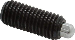 Vlier - 5/8-11, 1-1/2" Thread Length, 5/16" Plunger Projection, Steel Threaded Spring Plunger - 5/16 (Hex)" Max Plunger Diam, 1-1/2" Plunger Length, 3.5 Lb Init End Force, 10.5 Lb Final End Force, 5/16" Hex - A1 Tooling