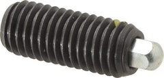 Vlier - 5/8-11, 1-1/2" Thread Length, 5/16" Plunger Projection, Steel Threaded Spring Plunger - 5/16 (Hex)" Max Plunger Diam, 1-1/2" Plunger Length, 3.5 Lb Init End Force, 10.5 Lb Final End Force, 5/16" Hex - A1 Tooling