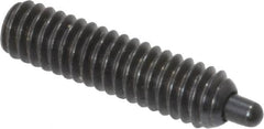 Vlier - 8-32, 5/8" Thread Length, 3/32" Plunger Projection, Steel Threaded Spring Plunger - 0.069 - 0.07" Max Plunger Diam, 5/8" Plunger Length, 2.7 Lb Init End Force, 7.3 Lb Final End Force, 0.063" Hex - A1 Tooling