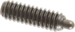 Vlier - 1/4-20, 3/4" Thread Length, 1/8" Plunger Projection, Steel Threaded Spring Plunger - 0.117 - 0.118" Max Plunger Diam, 3/4" Plunger Length, 2 Lb Init End Force, 9 Lb Final End Force, 0.079" Hex - A1 Tooling