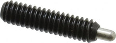 Vlier - 1/4-20, 1" Thread Length, 3/16" Plunger Projection, Steel Threaded Spring Plunger - 0.117 - 0.118" Max Plunger Diam, 1" Plunger Length, 1 Lb Init End Force, 4 Lb Final End Force, 0.079" Hex - A1 Tooling