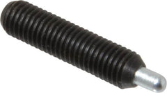 Vlier - 1/4-28, 1" Thread Length, 3/16" Plunger Projection, Steel Threaded Spring Plunger - 0.117 - 0.118" Max Plunger Diam, 1" Plunger Length, 1 Lb Init End Force, 4 Lb Final End Force, 0.079" Hex - A1 Tooling