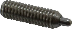 Vlier - 5/16-18, 1" Thread Length, 3/16" Plunger Projection, Stainless Steel Threaded Spring Plunger - 0.133 - 0.135" Max Plunger Diam, 1" Plunger Length, 1.5 Lb Init End Force, 4.5 Lb Final End Force, 0.093" Hex - A1 Tooling