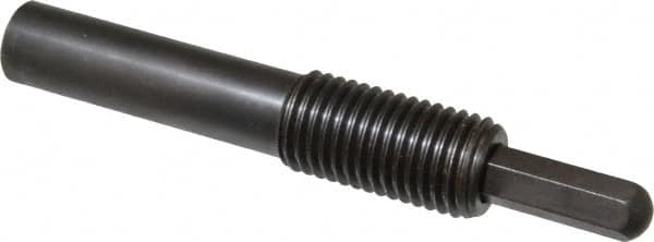 Vlier - 1-8, 2" Thread Length, 1-1/2" Plunger Projection, Steel Threaded Spring Plunger - 0.5000 (Hex)" Max Plunger Diam, Long, 7" Plunger Length, 16 Lb Init End Force, 68 Lb Final End Force, 0.5" Hex - A1 Tooling