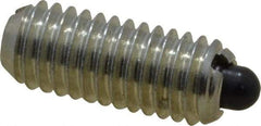 Vlier - 10-32, 0.468" Thread Length, 0.065" Plunger Projection, Steel Threaded Spring Plunger - 0.093" Max Plunger Diam, 0.468" Plunger Length, 1.75 Lb Init End Force, 6.25 Lb Final End Force - A1 Tooling