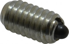 Vlier - 5/16-18, 9/16" Thread Length, 1/12" Plunger Projection, Steel Threaded Spring Plunger - 0.135" Max Plunger Diam, 0.562" Plunger Length, 3.75 Lb Init End Force, 15.5 Lb Final End Force - A1 Tooling