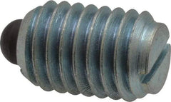 Vlier - 1/2-13, 3/4" Thread Length, 0.151" Plunger Projection, Steel Threaded Spring Plunger - 1/4" Max Plunger Diam, 0.75" Plunger Length, 5 Lb Init End Force, 28 Lb Final End Force - A1 Tooling