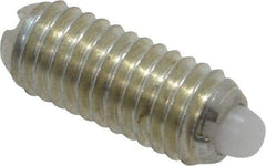 Vlier - 10-32, 0.468" Thread Length, 0.065" Plunger Projection, Steel Threaded Spring Plunger - 0.093" Max Plunger Diam, 0.468" Plunger Length, 1.75 Lb Init End Force, 6.25 Lb Final End Force - A1 Tooling